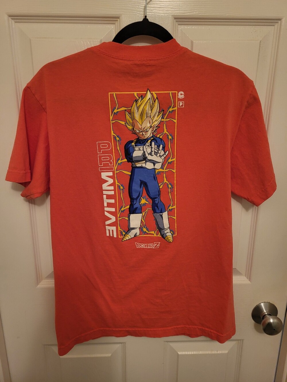 Dragonball Z Orange Short Sleeve Tee with White Chest Logo